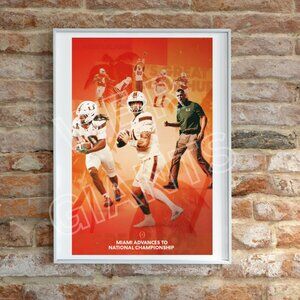 Miami Hurricanes Football National Championship Bound 11x17